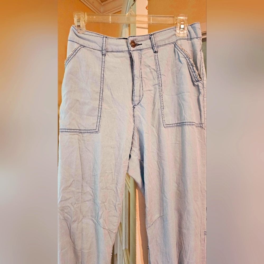 Rewash crinkle Brand ultra soft zip cotton jeans ultra soft